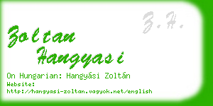 zoltan hangyasi business card